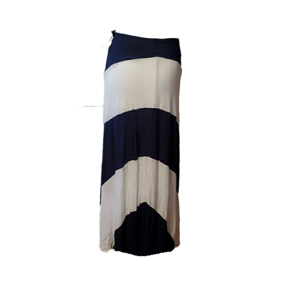 INC Navy & White Maxi Skirt - Picture 2 of 5